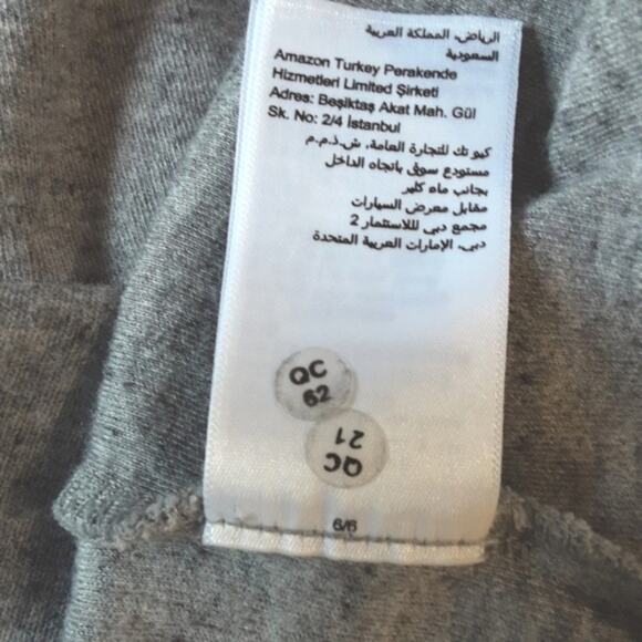 Daily Ritual NEW Pima Cotton Modal Heathered Gray Knit Poof 3/4 Sleeve Top XL - Picture 7 of 12